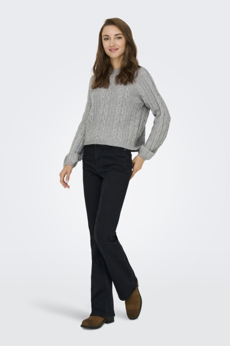 Jacqueline de Yong grijze dames trui | Model