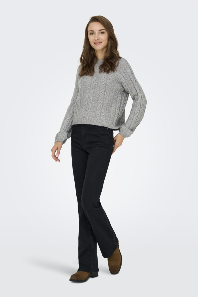 Jacqueline de Yong grijze dames trui | Model