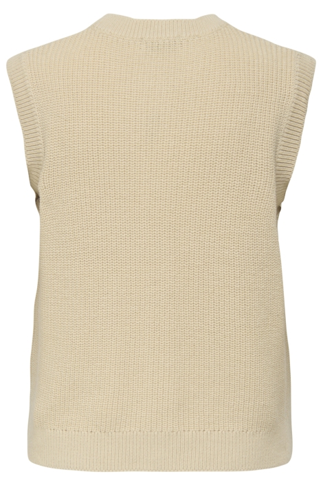 Jacqueline de Yong beige dames gilet | Achteraanzicht