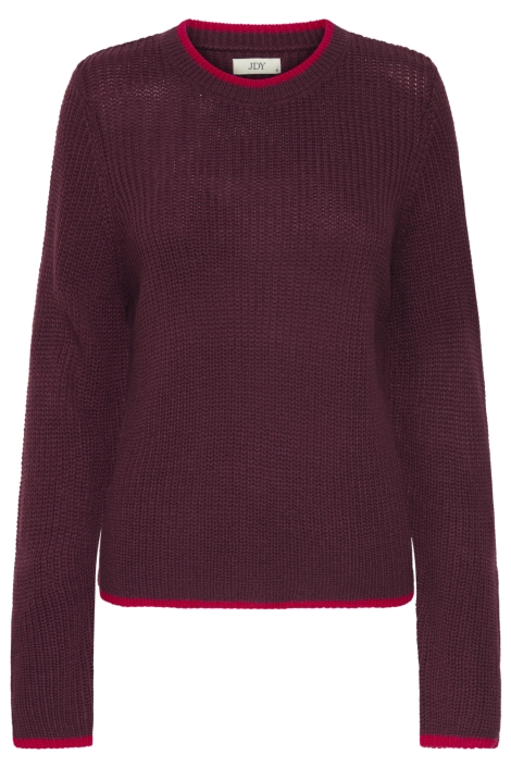 Jacqueline de Yong bordeaux dames trui | Vooraanzicht