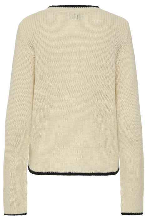 Jacqueline de Yong beige dames trui | Achteraanzicht