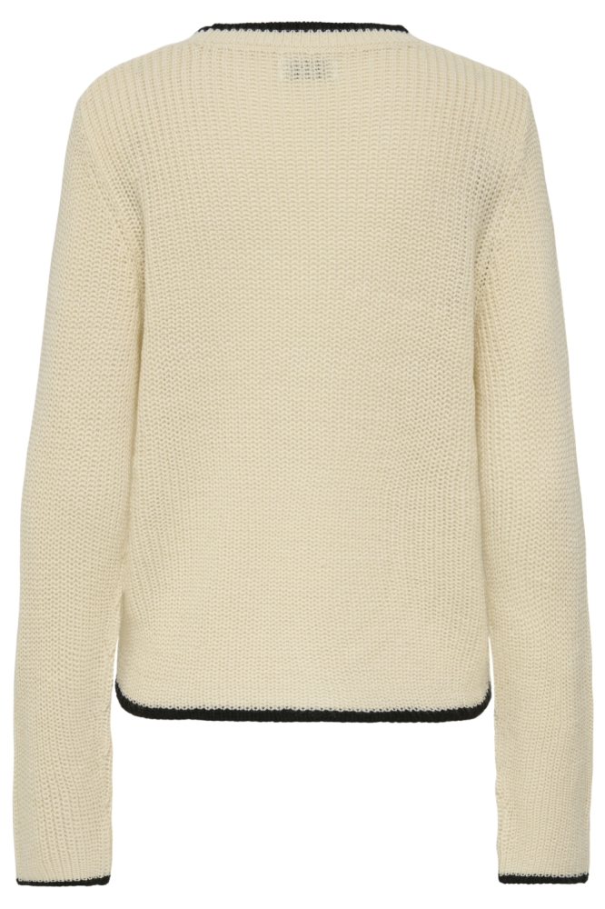 Jacqueline de Yong beige dames trui | Achteraanzicht