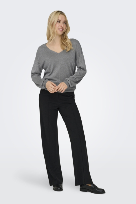 Jacqueline de Yong grijze dames trui | Model