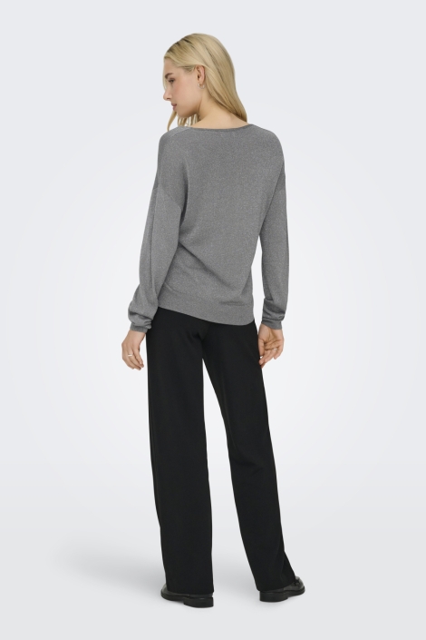 Jacqueline de Yong grijze dames trui | Model