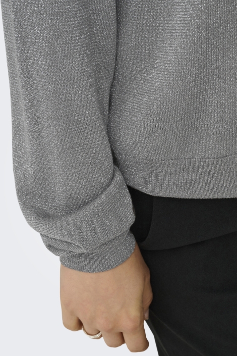 Jacqueline de Yong grijze dames trui | Close up