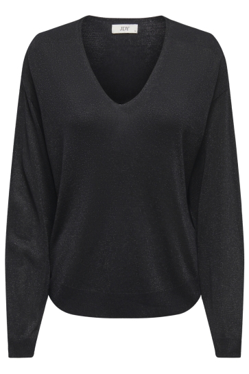 Jacqueline de Yong Trui JDYBODILLA PLAIN LUREX L/S PULLOVER 15355560 BLACK/W BLACK LUREX