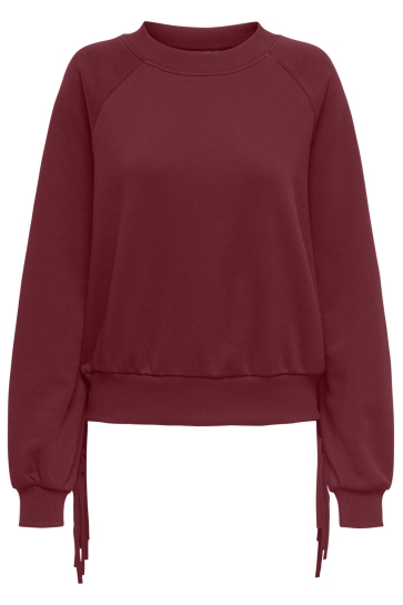 Only ONLJETT L/S O-NECK EMB. BOX SWT 15355912 CABERNET