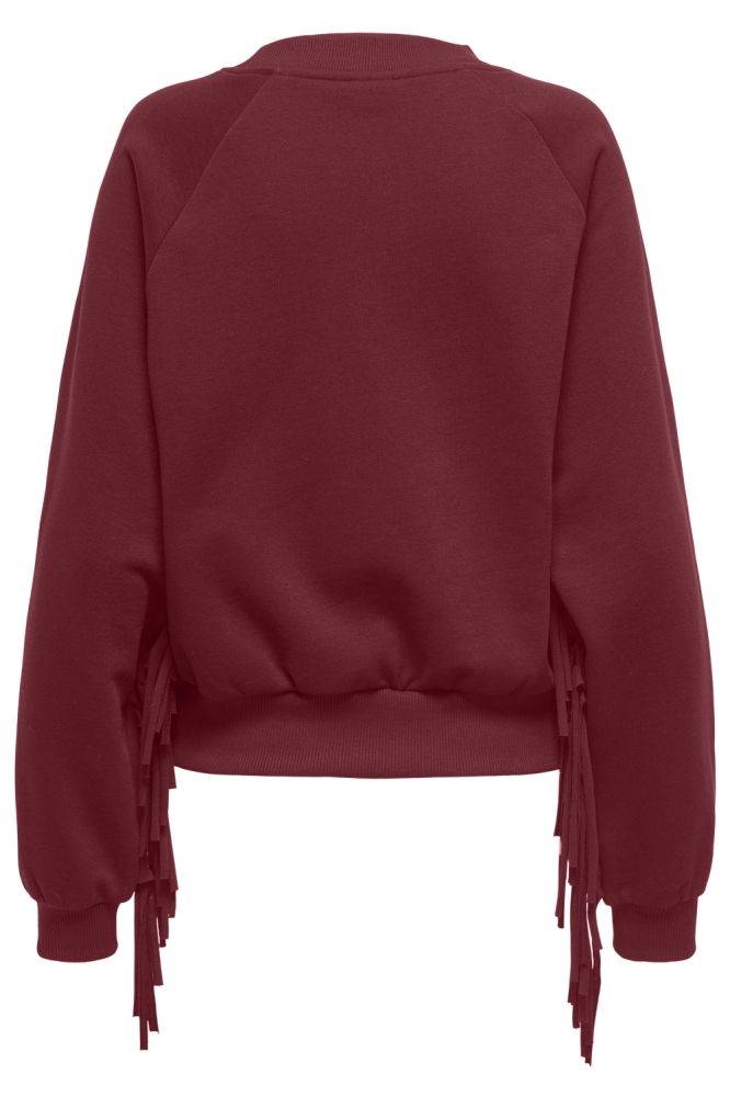Only bordeaux dames sweater | Achteraanzicht