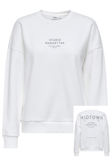 Only ONLZENJA BOXY L/S BOX SWT 15275525 Cloud Dancer