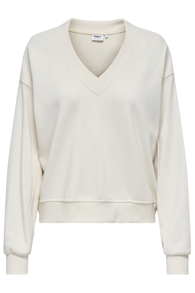 Only beige dames sweater | Vooraanzicht