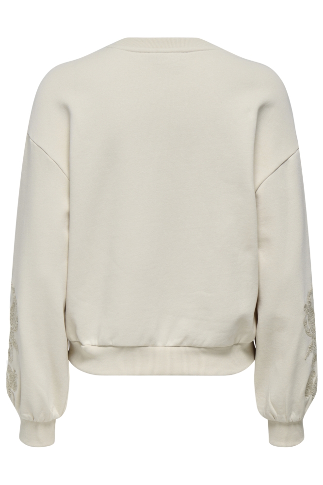 Only beige dames sweater | Achteraanzicht