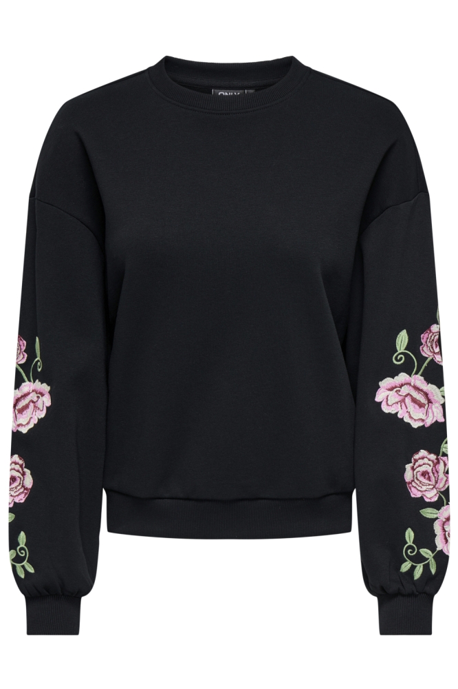Only zwarte dames sweater | Vooraanzicht