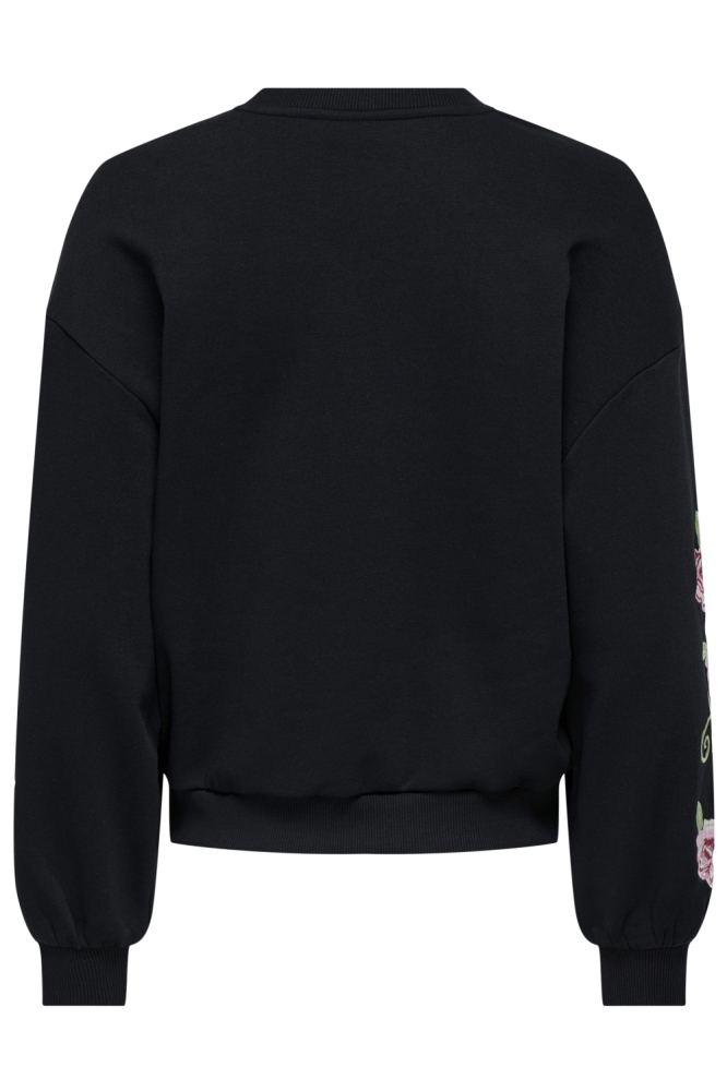 Only zwarte dames sweater | Achteraanzicht