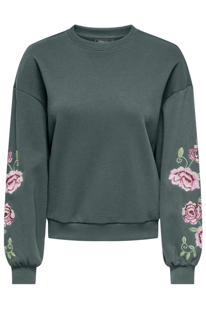 Only groene dames sweater | Vooraanzicht