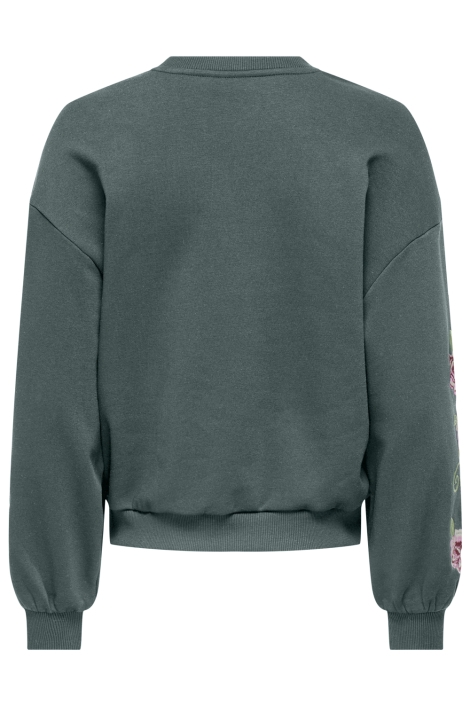 Only groene dames sweater | Achteraanzicht