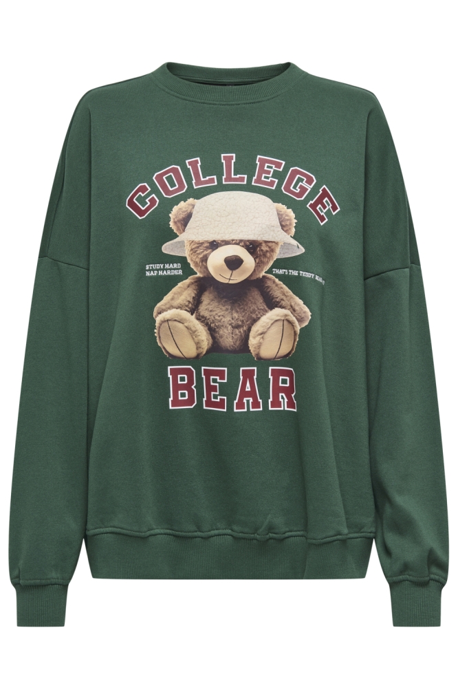 Only groene dames sweater | Vooraanzicht