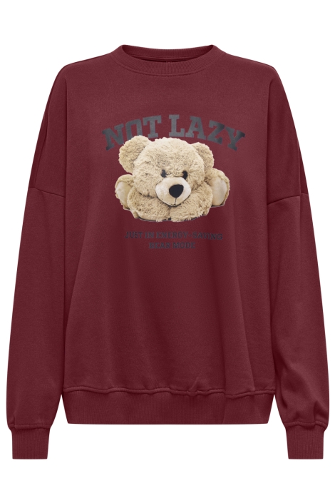 Only bordeaux dames sweater | Vooraanzicht