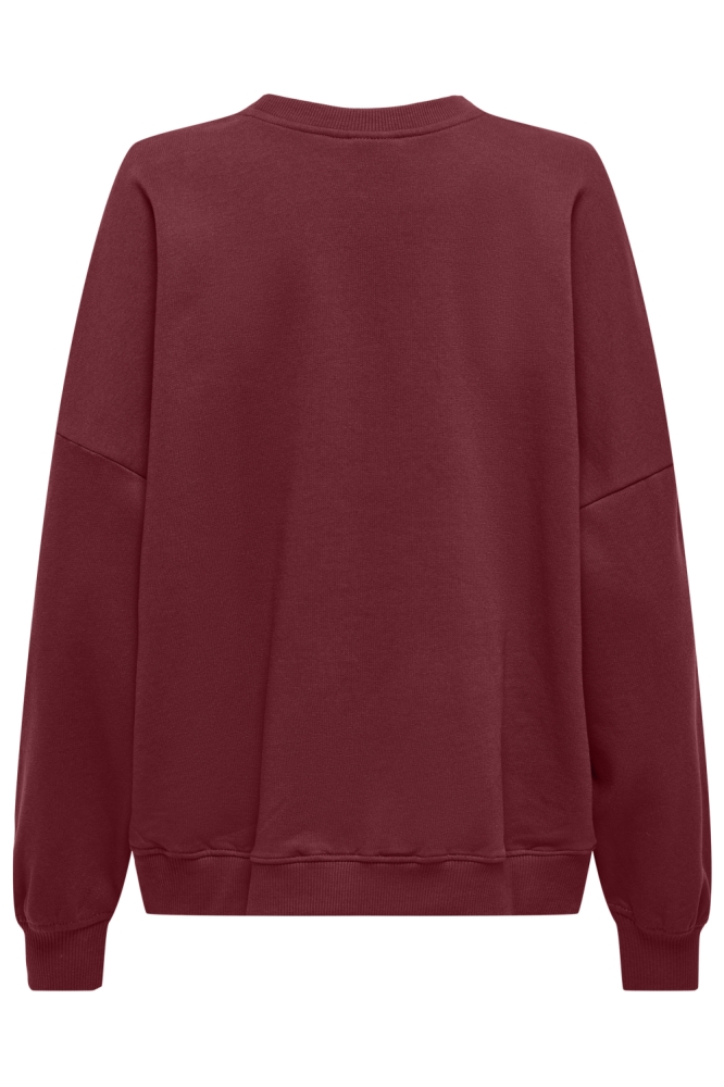 Only bordeaux dames sweater | Achteraanzicht