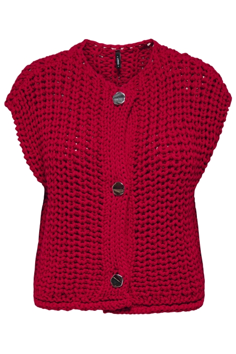 Only rode dames gilet | Vooraanzicht