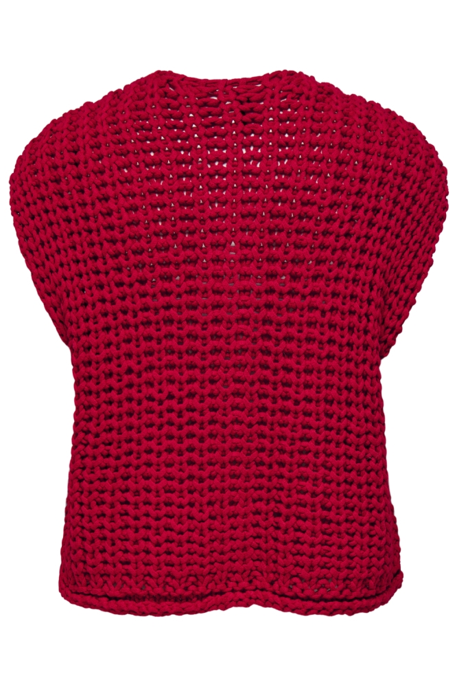 Only rode dames gilet | Achteraanzicht