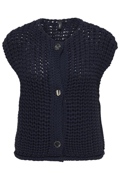 Only blauwe dames gilet | Vooraanzicht