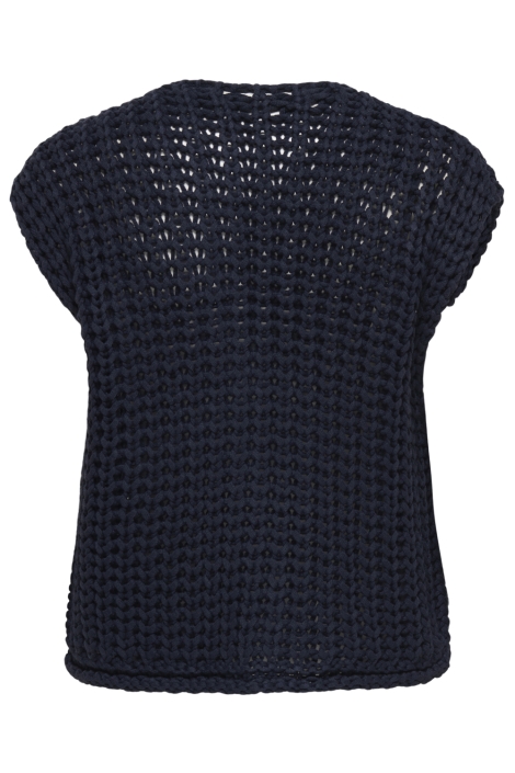 Only blauwe dames gilet | Achteraanzicht