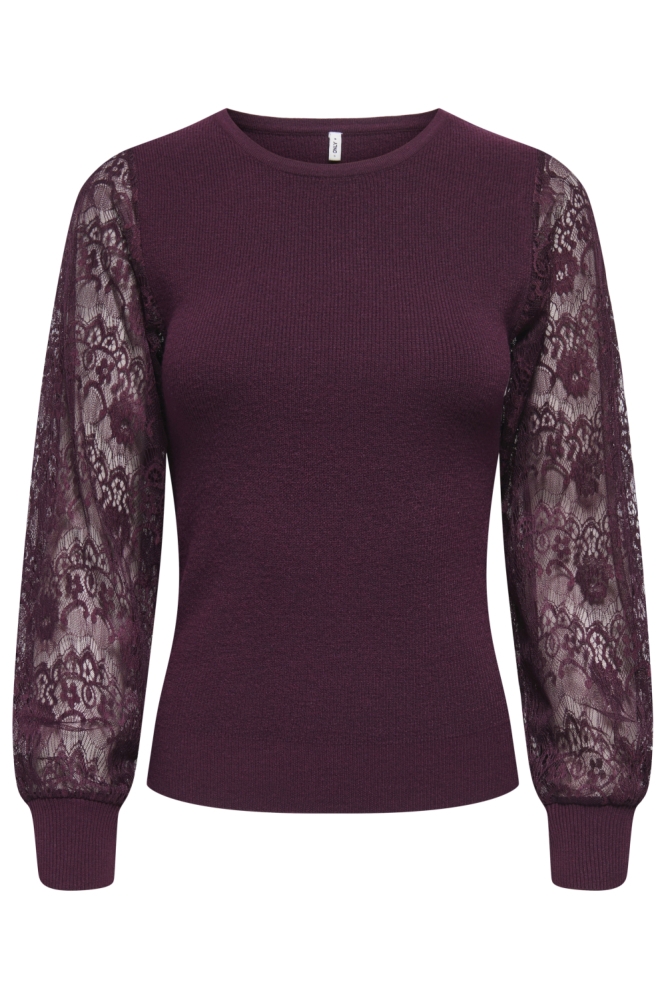 Only bordeaux dames trui | Vooraanzicht