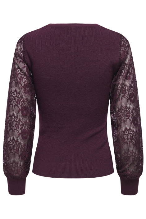Only bordeaux dames trui | Achteraanzicht