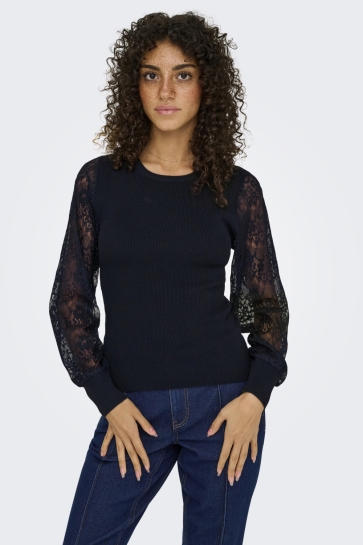 Only ONLPERRY LIFE LS MIX O-NECK KNT 15353189 BLACK