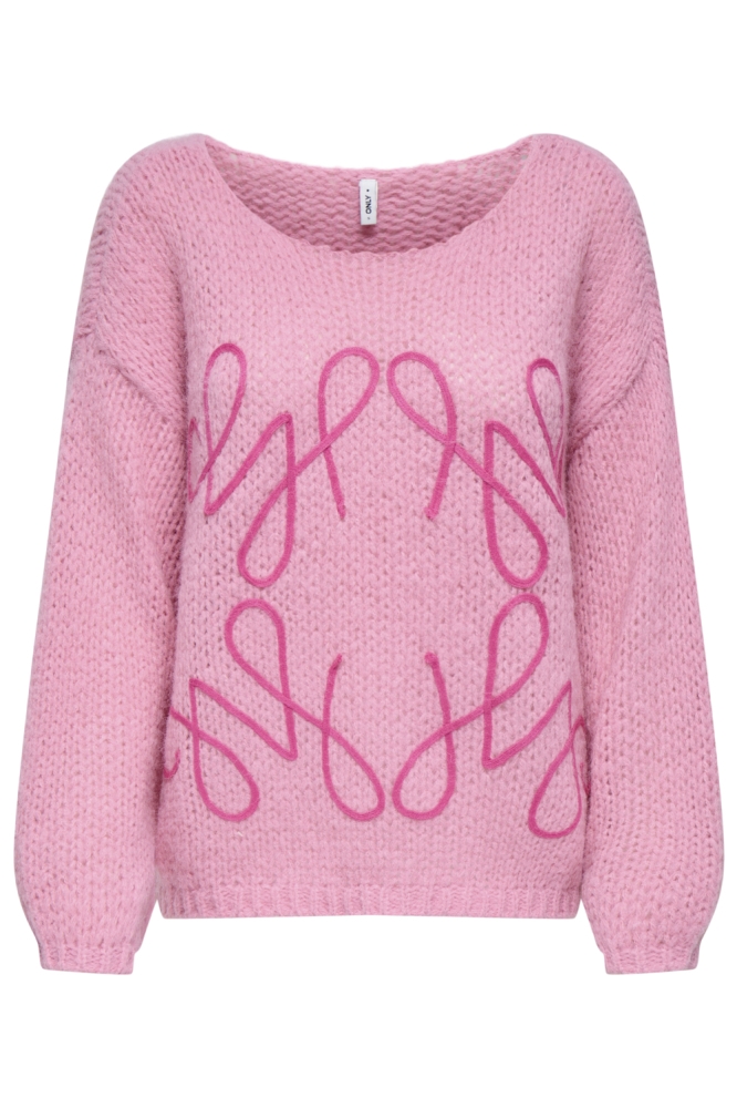 Only roze dames trui | Vooraanzicht