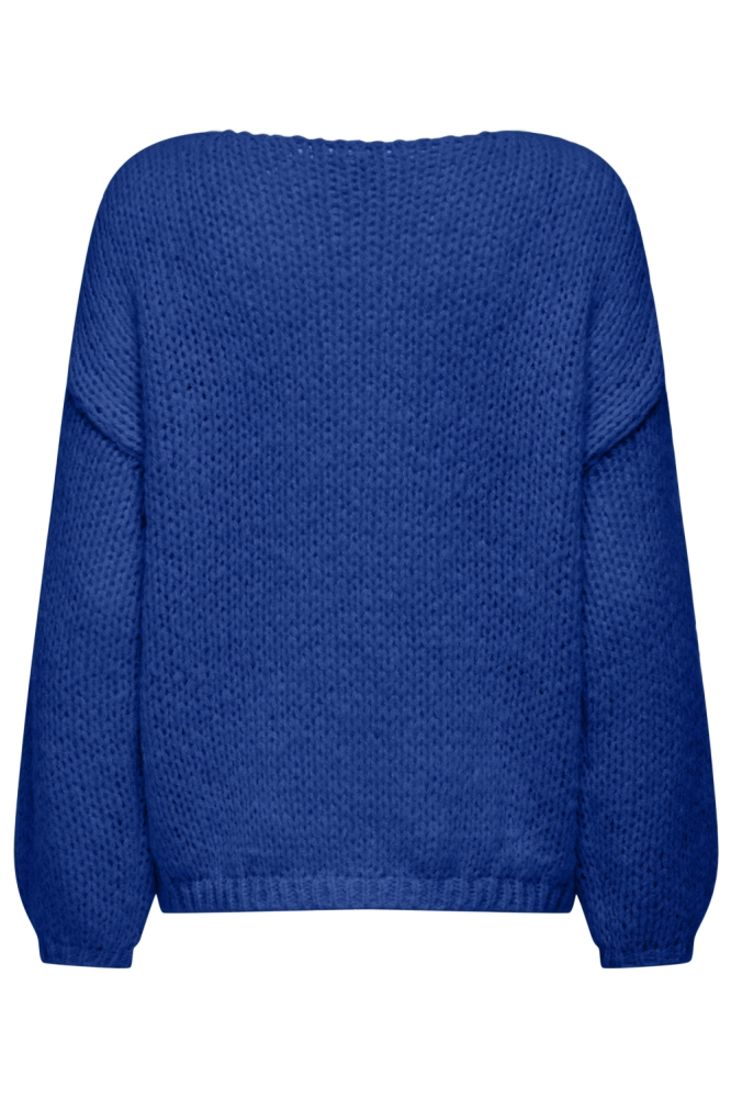 Only blauwe dames trui | Achteraanzicht