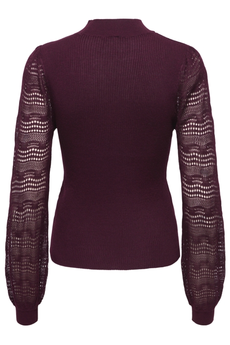 Only bordeaux dames trui | Achteraanzicht