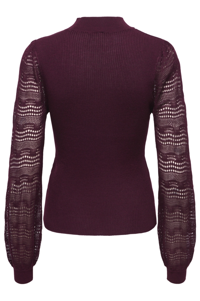 Only bordeaux dames trui | Achteraanzicht
