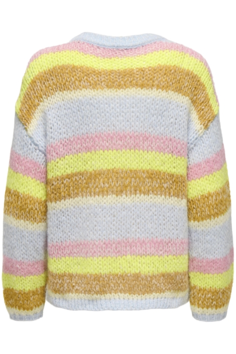 Only multi color dames trui | Achteraanzicht