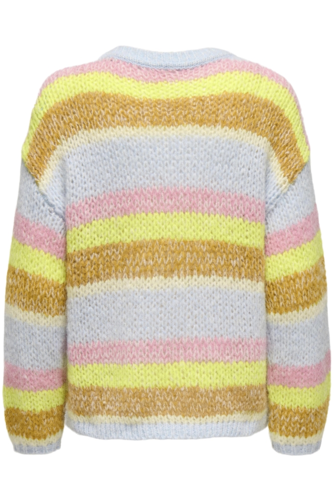 Only multi color dames trui | Achteraanzicht