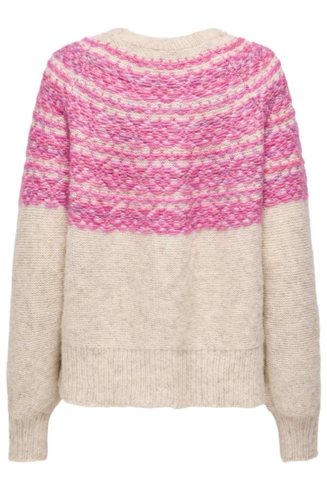 Only beige dames trui | Achteraanzicht