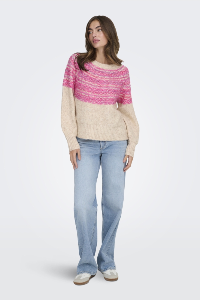 Only beige dames trui | Model