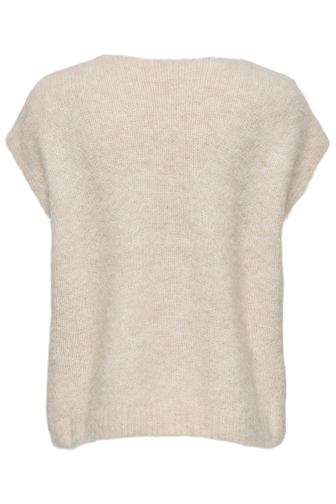 Only beige dames gilet | Achteraanzicht