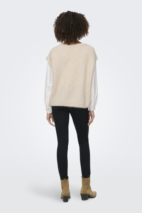 Only beige dames gilet | Model