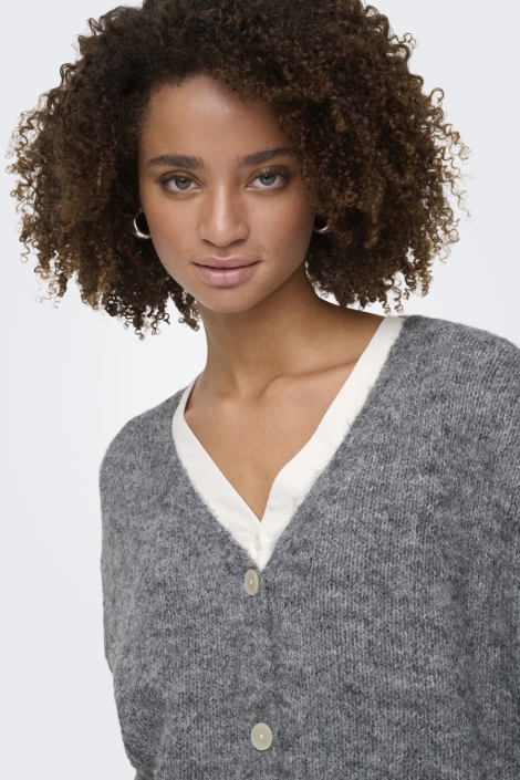 Only grijze dames gilet | Close up