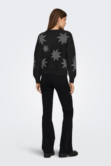 Only zwarte dames trui | Model achteraanzicht