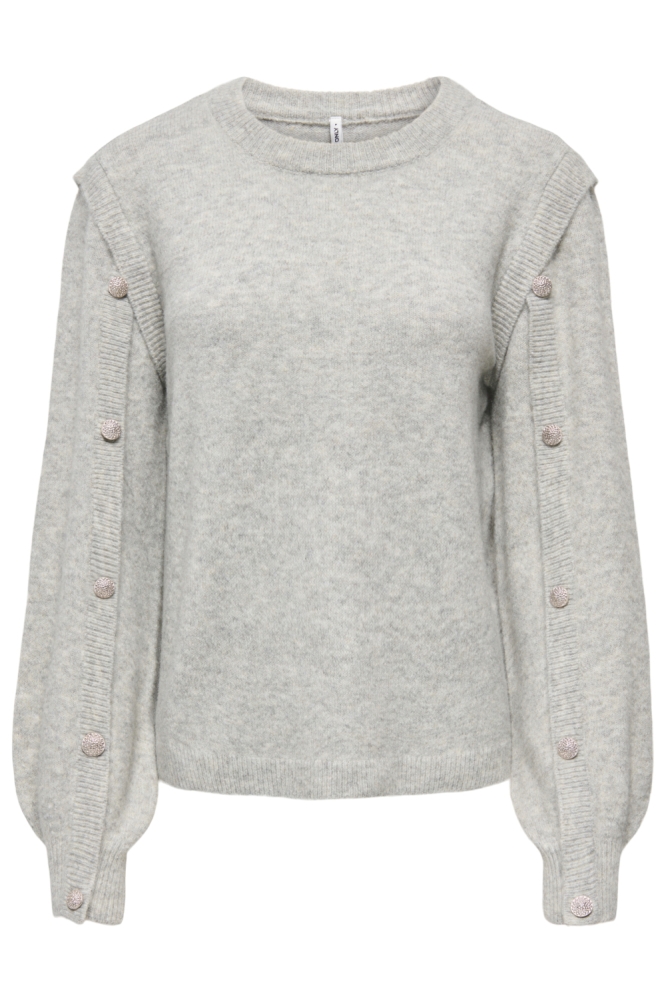 Only grijze dames trui | Vooraanzicht