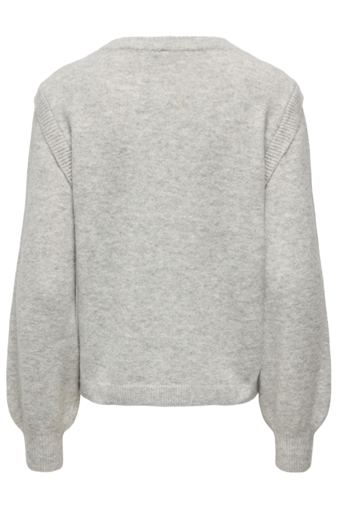 Only grijze dames trui | Achteraanzicht