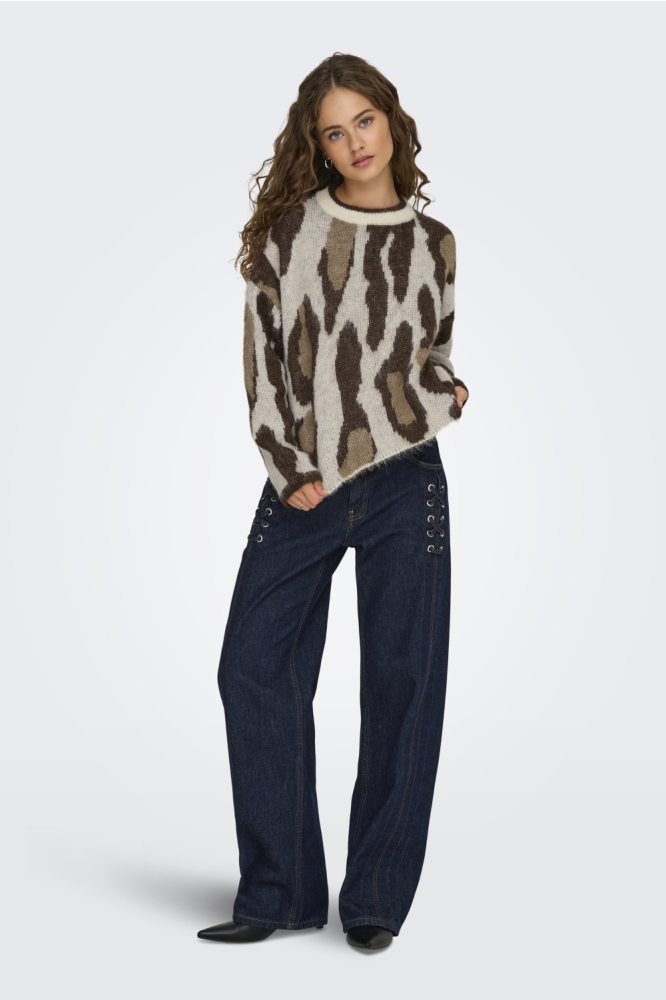 Only beige dames trui | Model