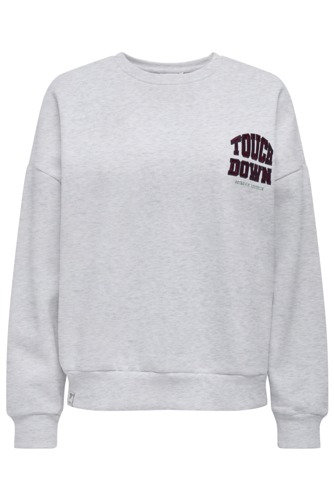 Only grijze dames sweater | Vooraanzicht