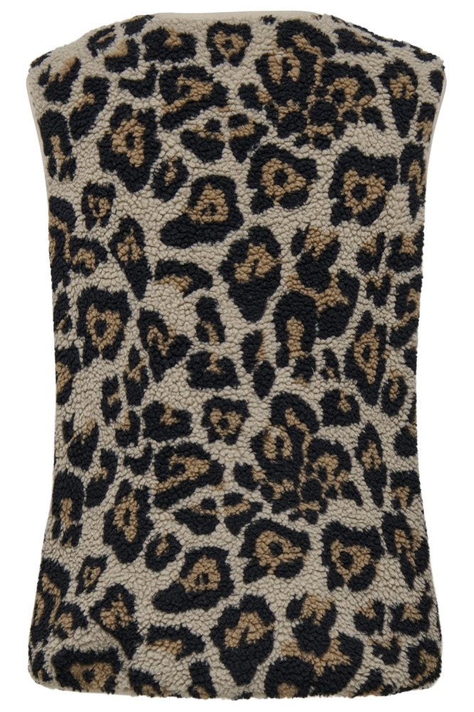 Only bruine dames gilet | Achteraanzicht