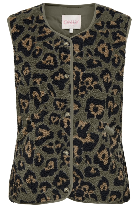 Only groene dames gilet | Vooraanzicht