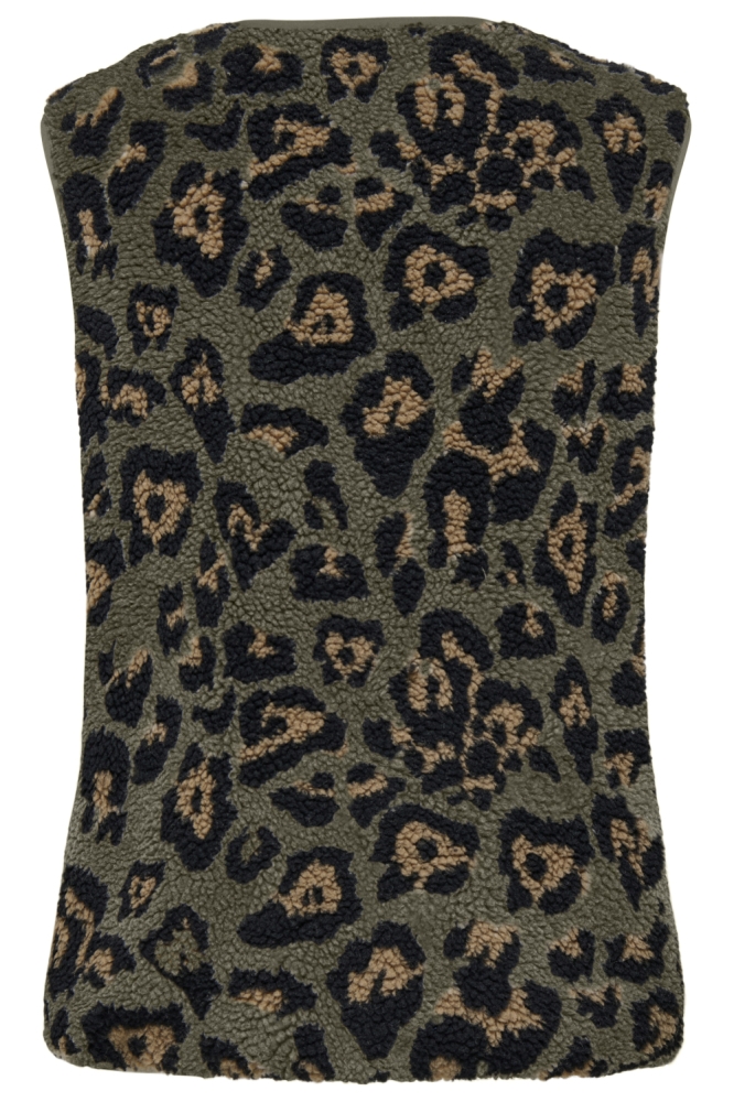 Only groene dames gilet | Achteraanzicht