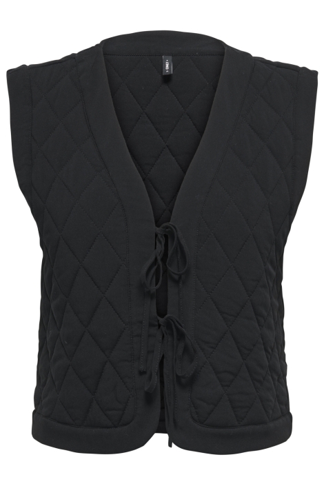 Only zwarte dames gilet | Vooraanzicht