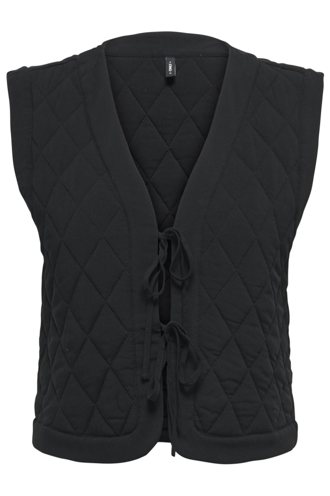 Only zwarte dames gilet | Vooraanzicht